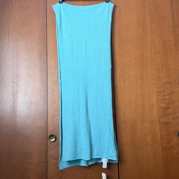 Soft Surroundings Cashmere Aqua Blue Scarf NWT 80” Long x 19” Wide - Picture 2 of 4